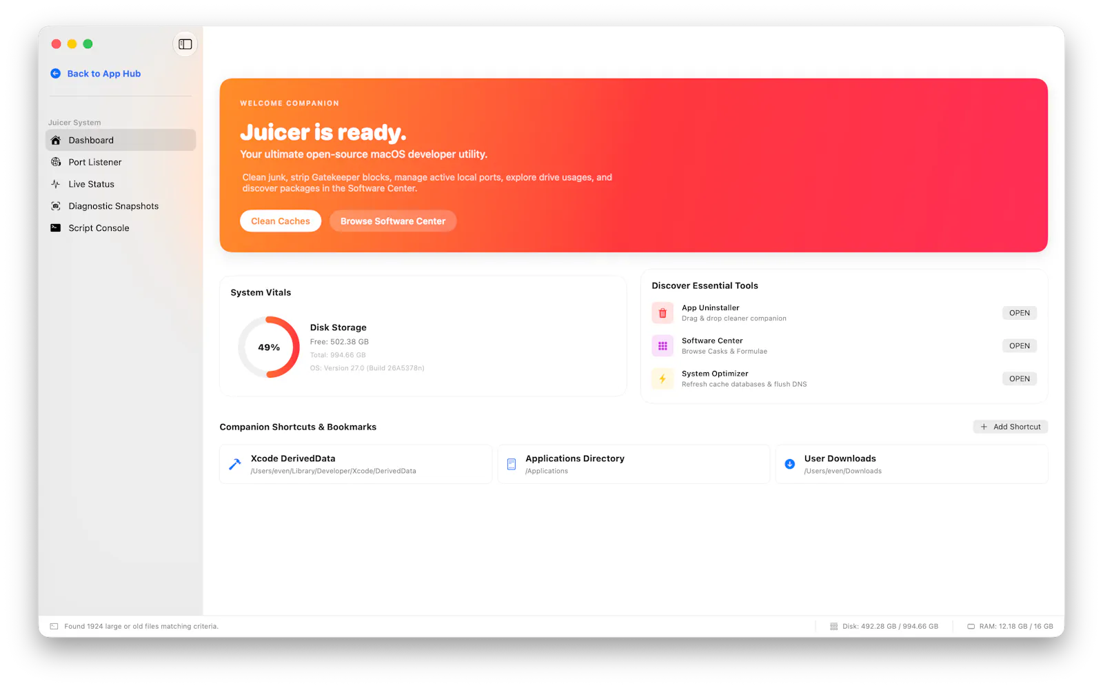 Juicer screenshot 2