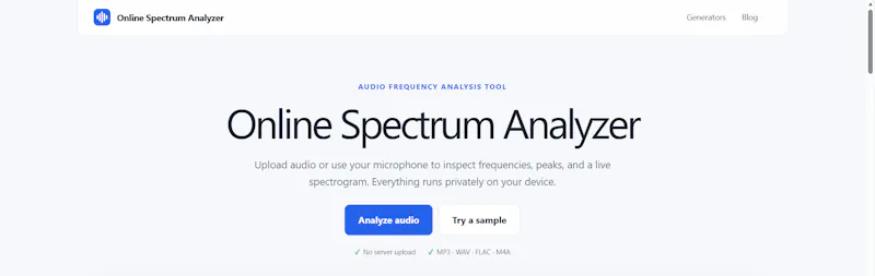 Online Spectrum Analyzer screenshot 2