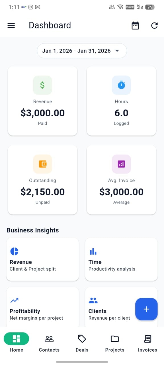 CRM+ : Offline Business OS - Screenshot 2 showing product features and functionality