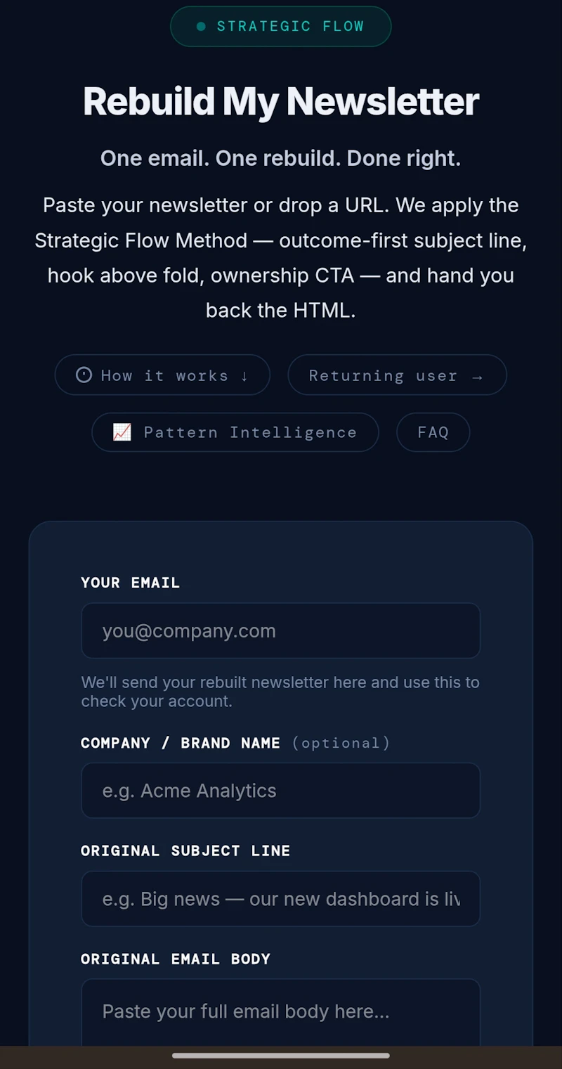 Strategic Flow Audit App screenshot 1