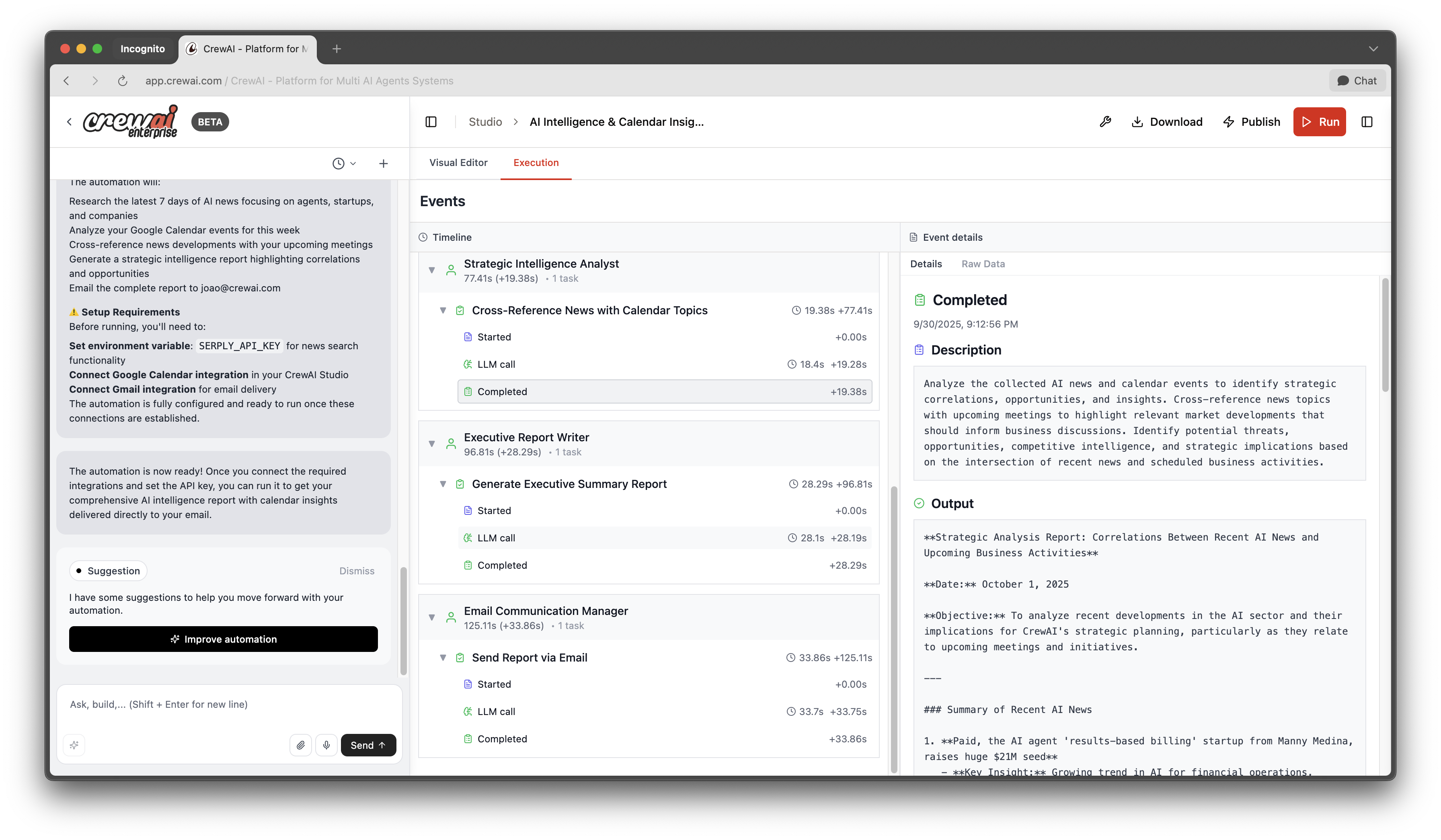 Média Crewai AMP - Plateforme de gestion des agents - Orchestrer les agents d'IA avec confiance, échelle et simplicité 5