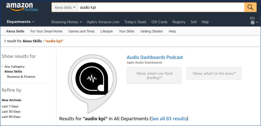 Audio Dashboards Podcast Skill for Alexa gallery image