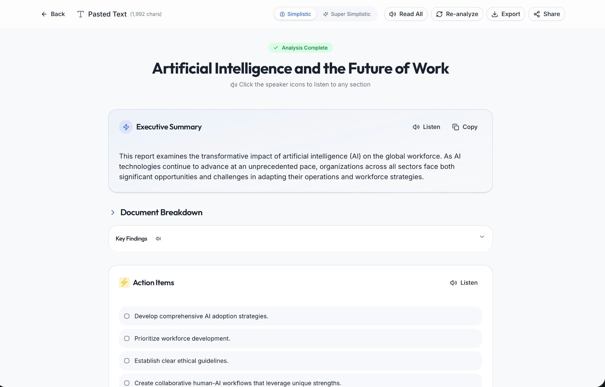 Simplistic AI gallery image