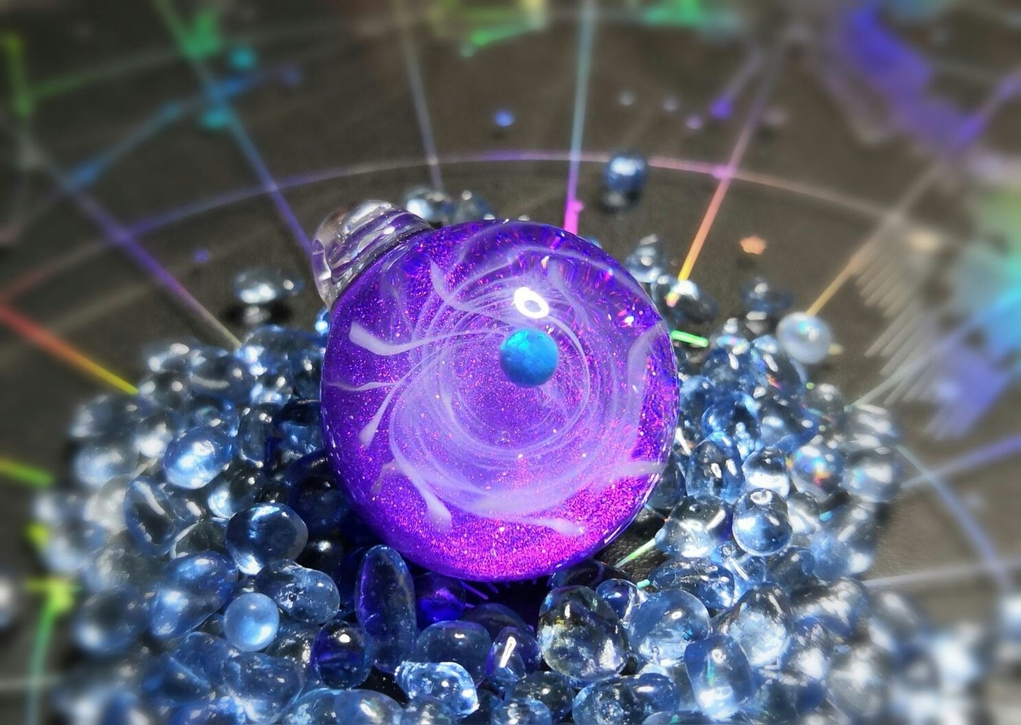 Poll option Galaxy resin pendant image