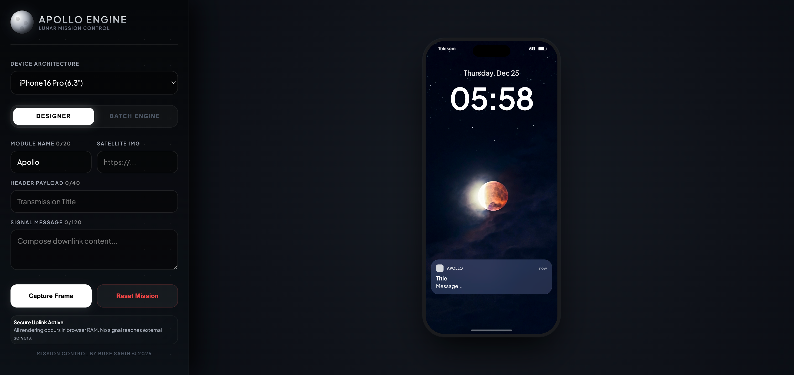 Apollo Engine - Main product screenshot demonstrating key features and user interface