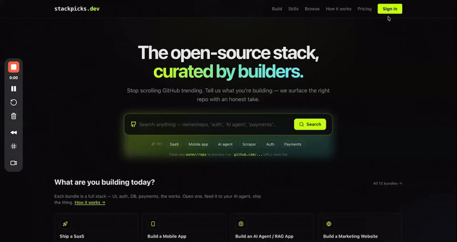 StackPicks screenshot 1 (video preview)
