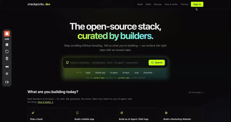 StackPicks screenshot 1 (video preview)