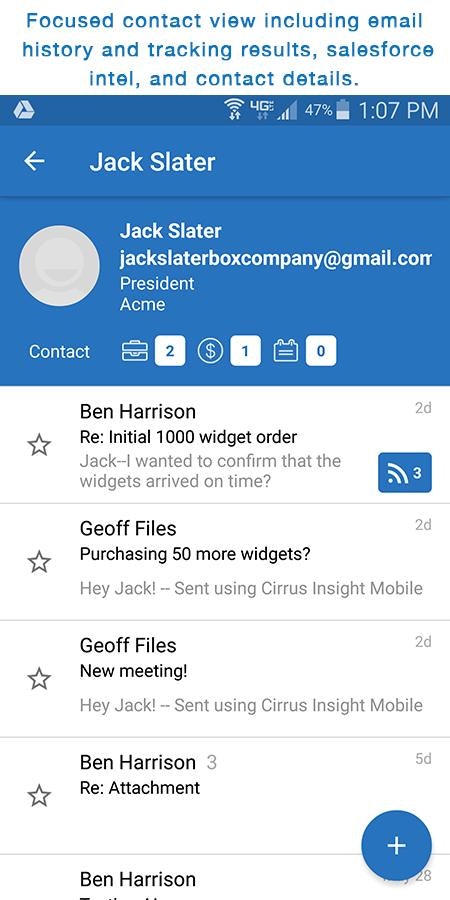 Cirrus Insight Mobile for iOS & Android gallery image