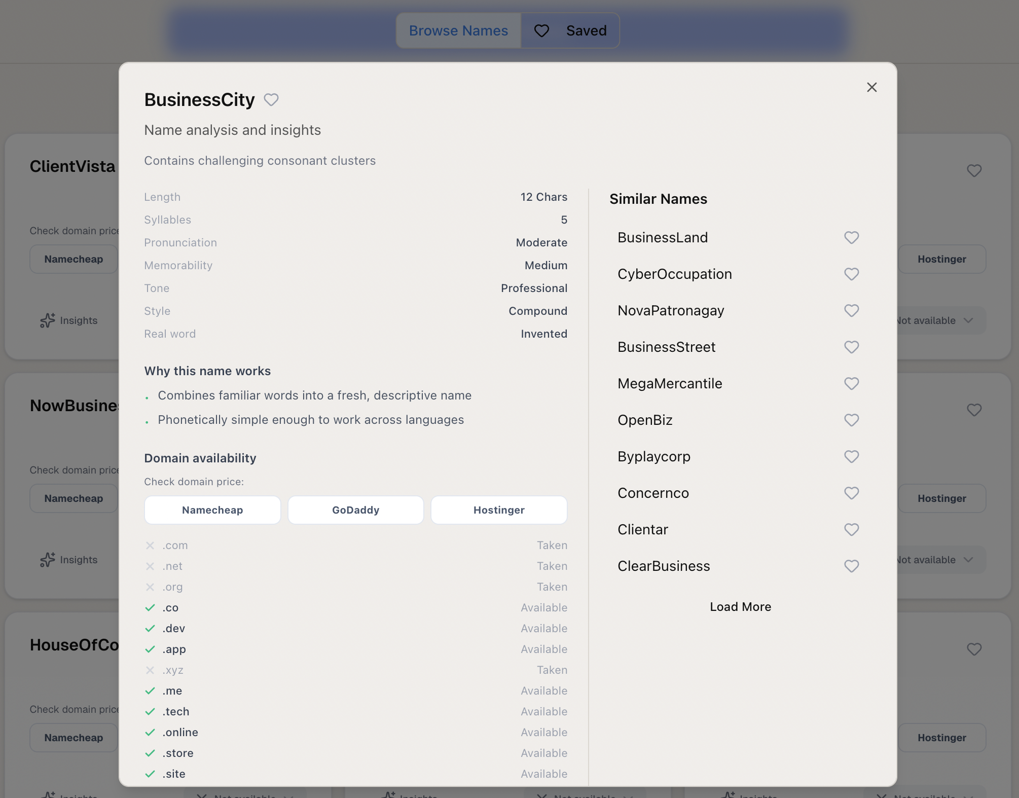 Namizer - Business Name Generator gallery image