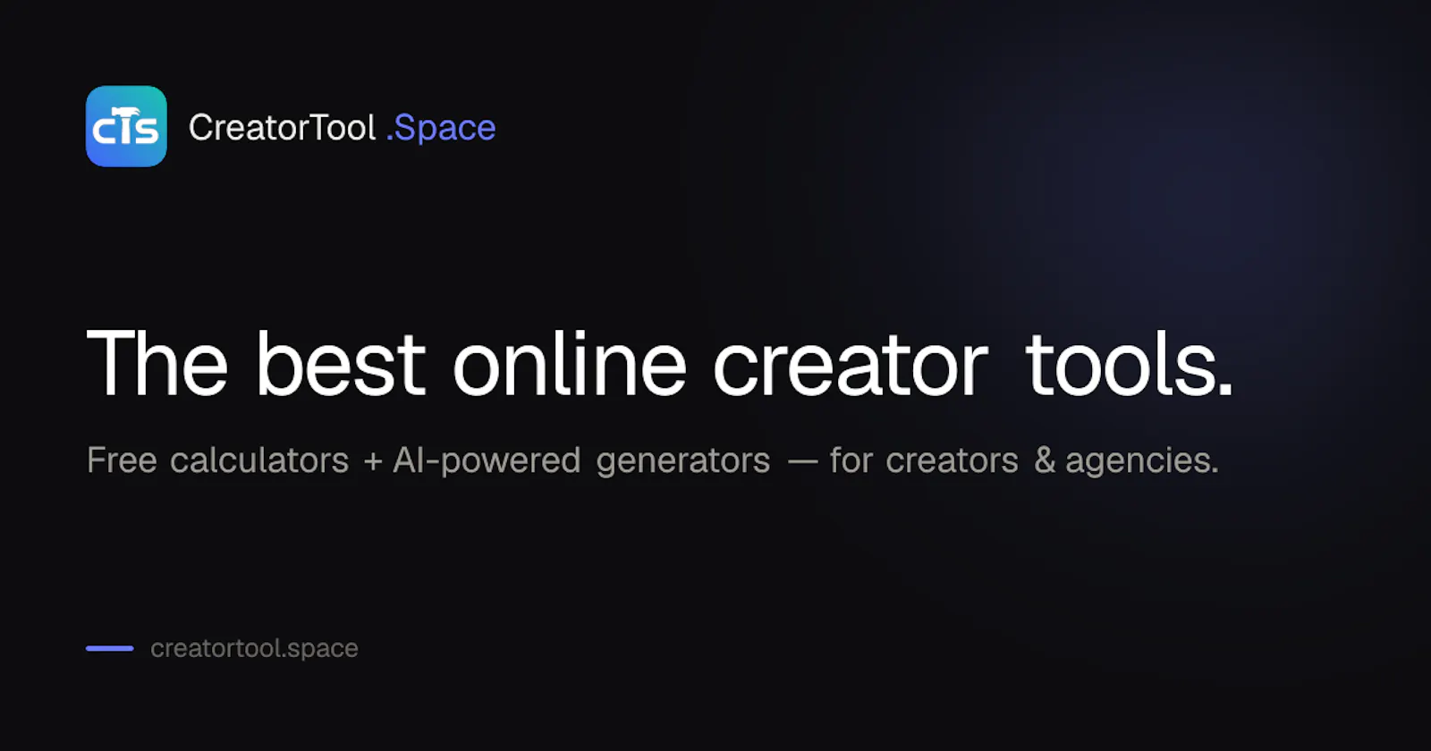 CreatorToolSpace screenshot 1