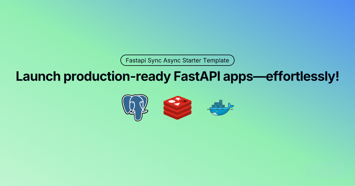 Fastapi ซิงค์เทมเพลตสตาร์ทเตอร์ async media 1