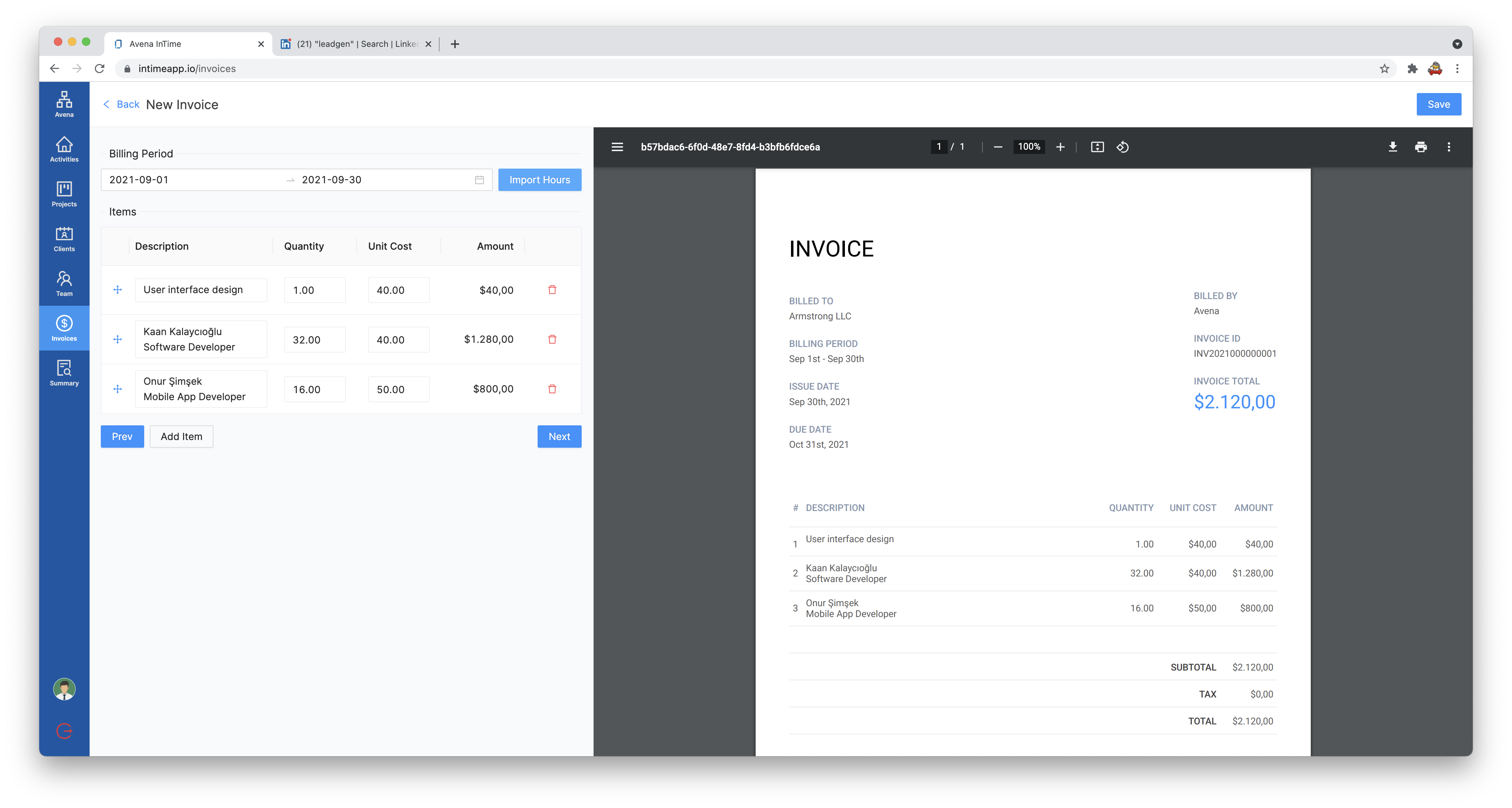 InTime - Invoice your Time gallery image