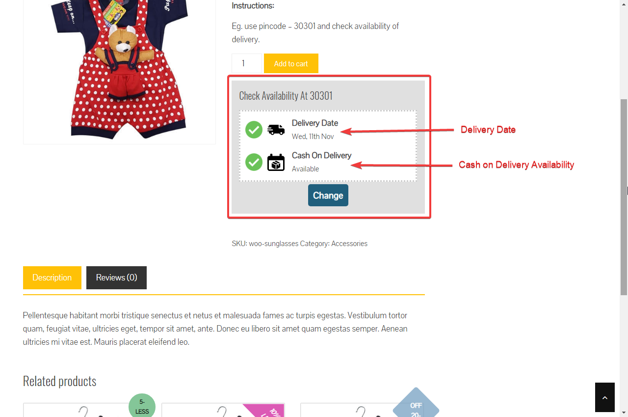 Check Pincode/Zipcode for Woocommerce gallery image