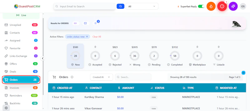 guestPostCRM screenshot 3