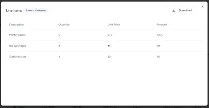 docs2excel.ai gallery image