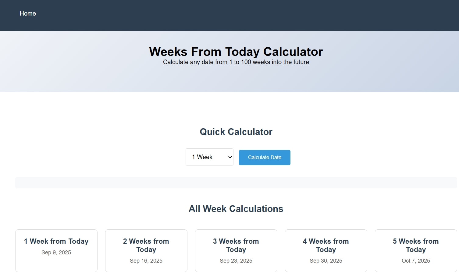 Weeks From Today Calculator gallery image
