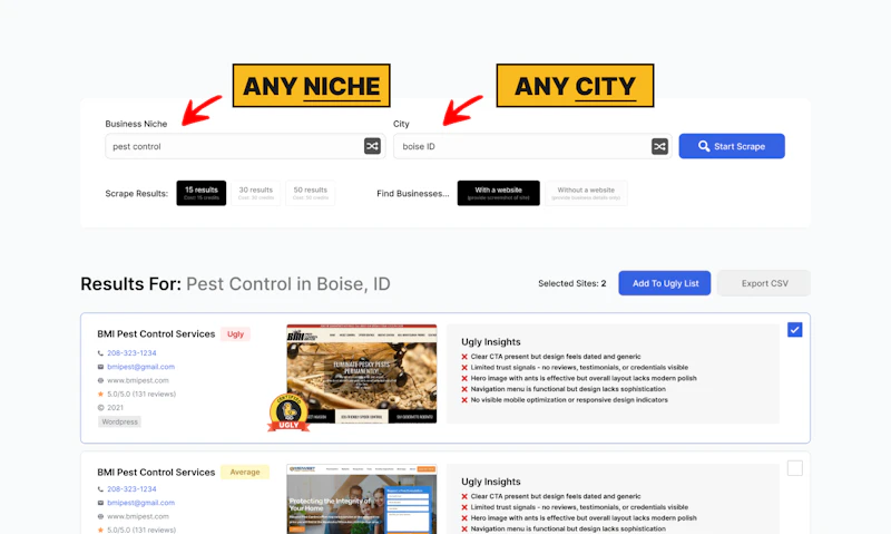 Ugly Site Scraper screenshot 1