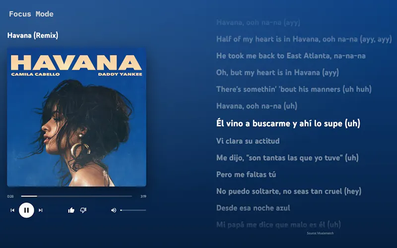 Verso: Synced Lyrics & Focus for YTMusic screenshot 2