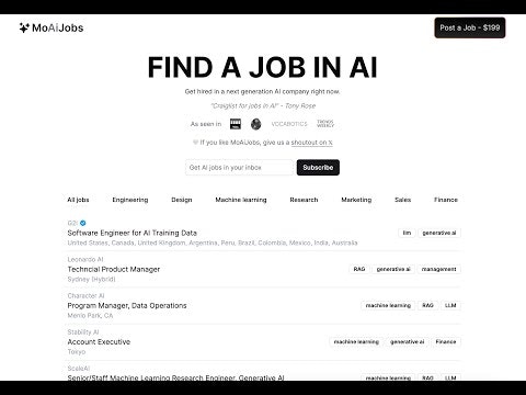 startuptile MoAIJobs-Find a job in AI