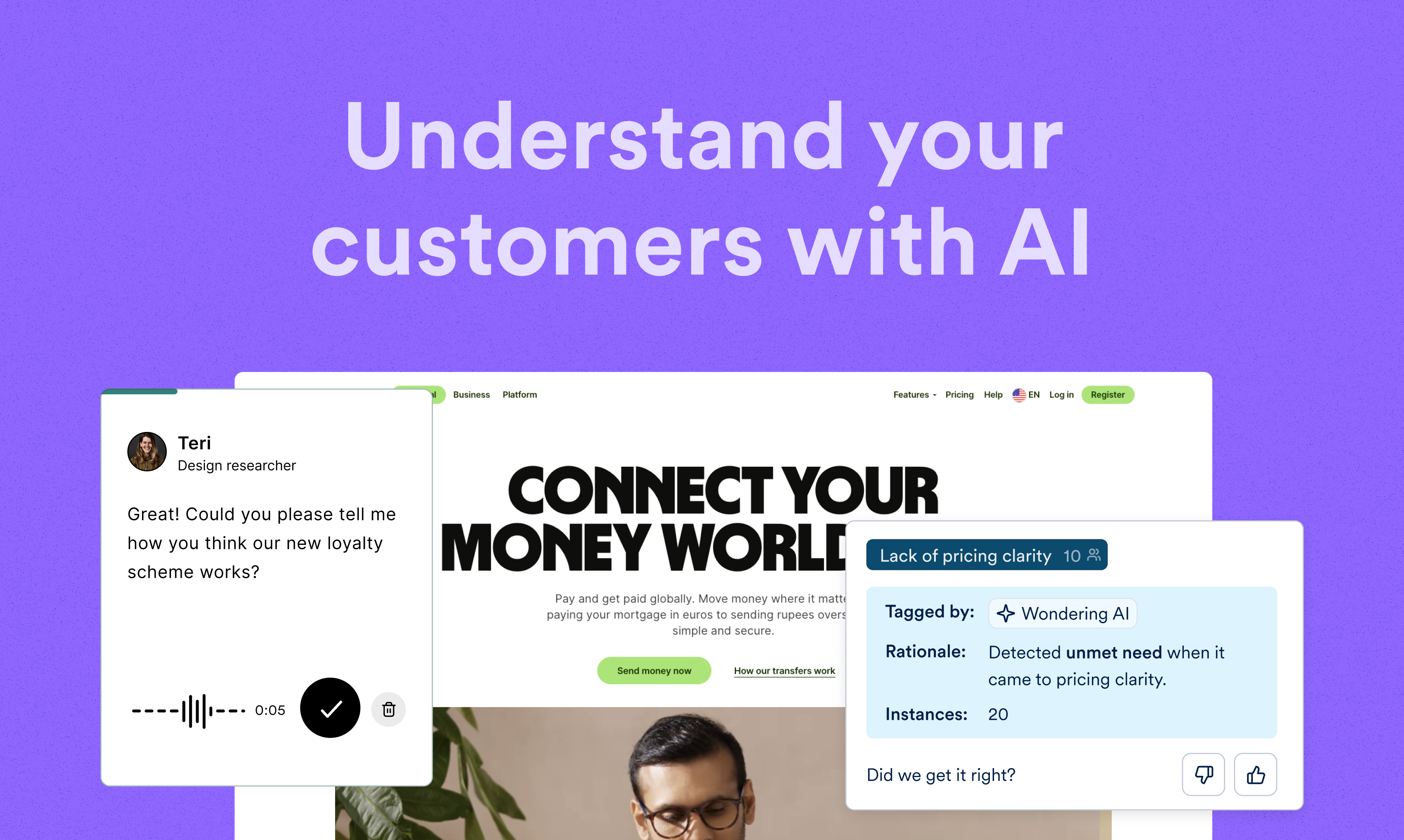 Mídia 1 de Perguntando 2.0 - A plataforma de teste de usuário da AI-primeiro