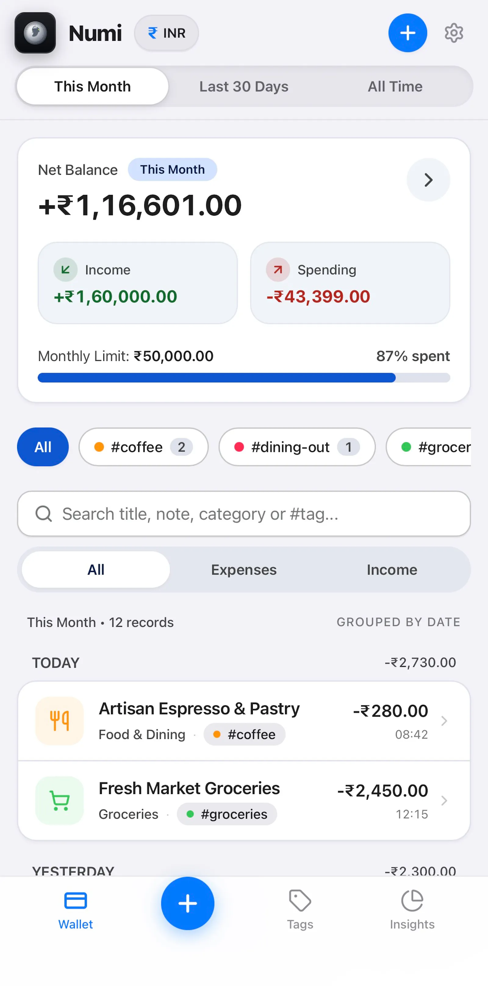 Numi screenshot 2