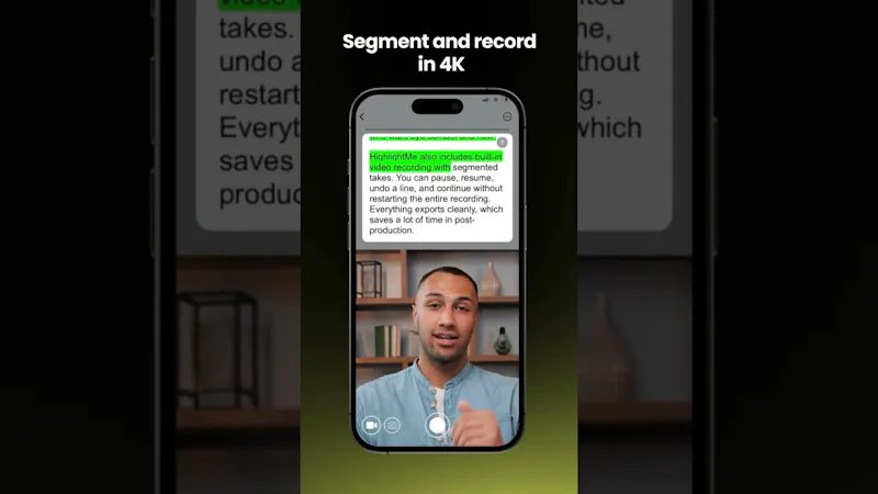 HighlightMe - Teleprompter screenshot 1 (video preview)