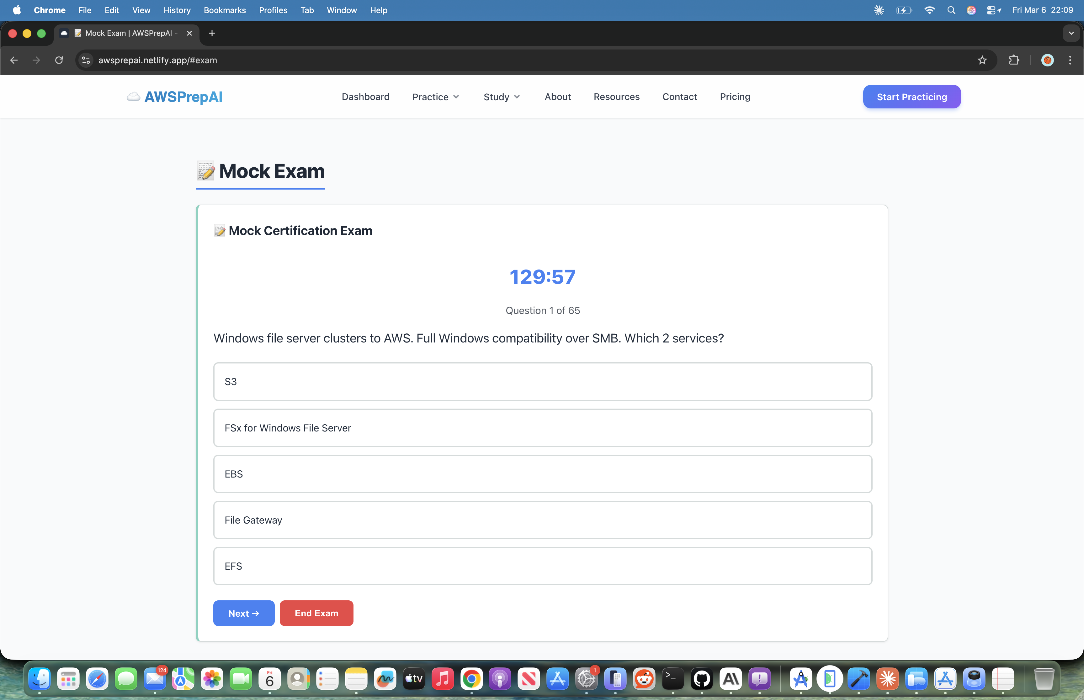 AWSPrepAI - Main product screenshot demonstrating key features and user interface