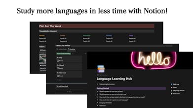 Language Learning Template with Notion gallery image