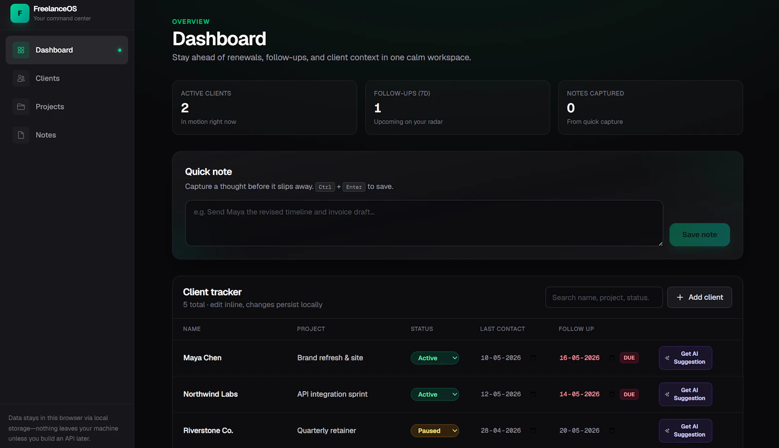  FreelanceOS screenshot 4