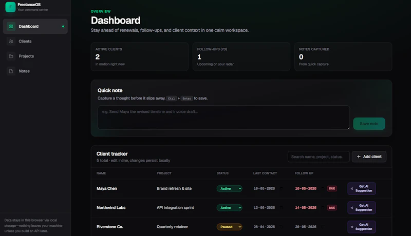  FreelanceOS screenshot 4