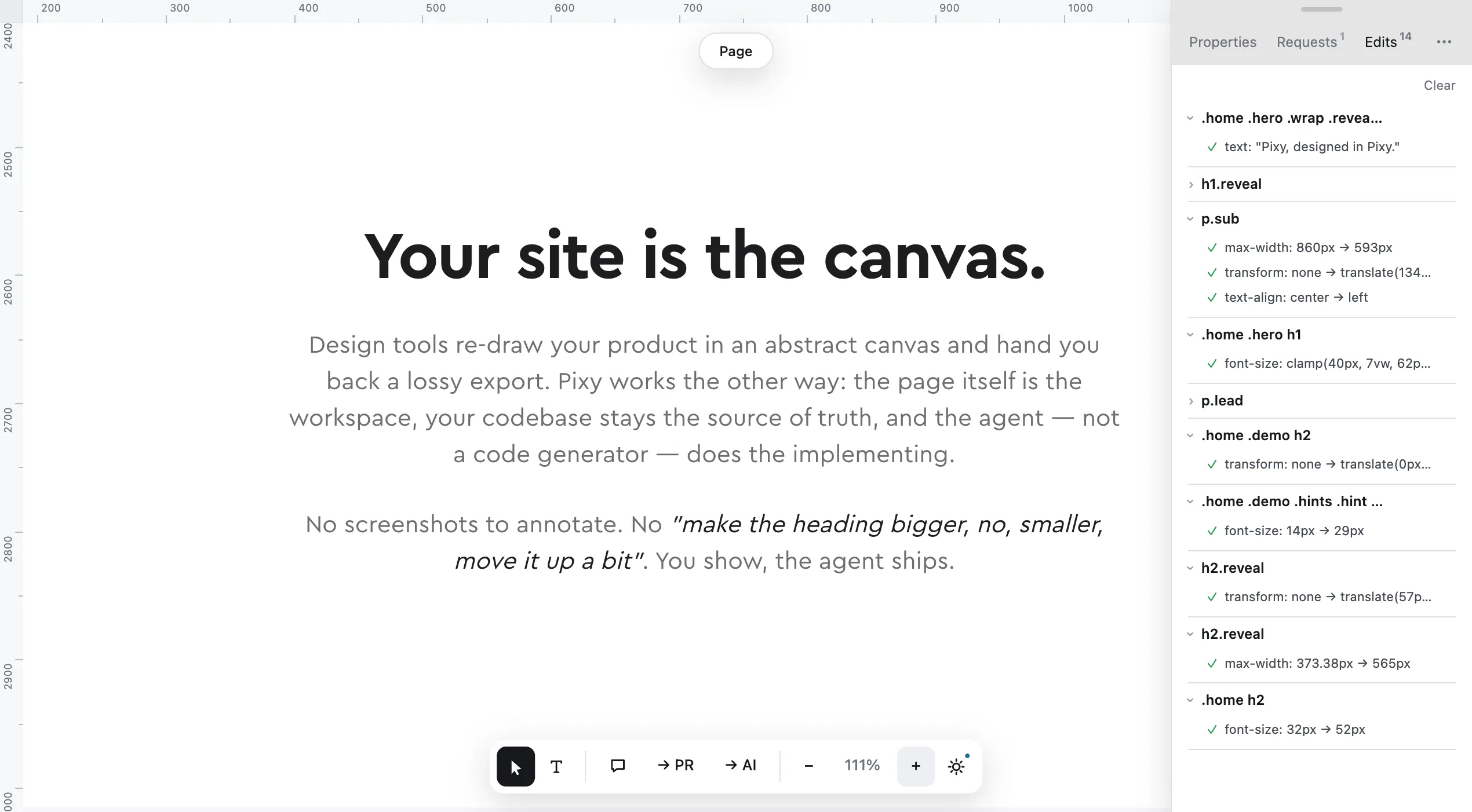 Pixy. The visual editor for AI coding. gallery image