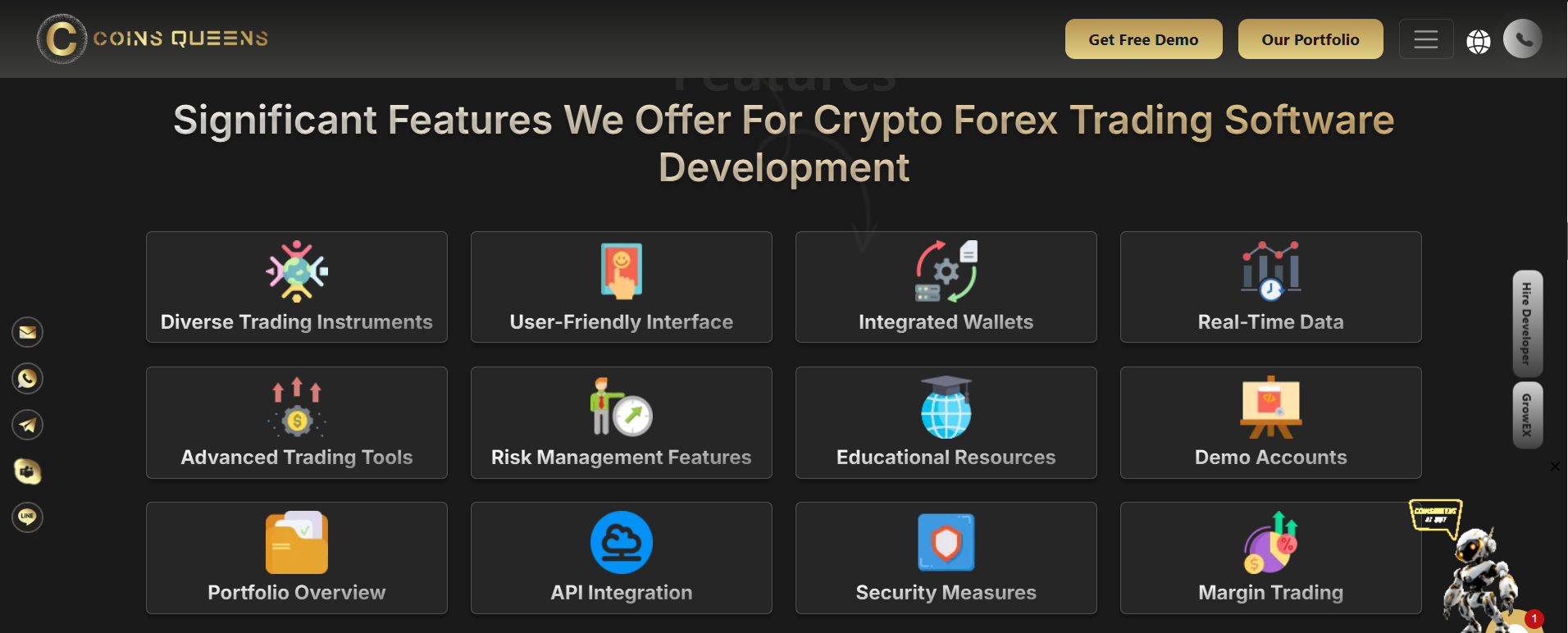 Crypto Forex Trading Development - Screenshot 3 showing product features and functionality