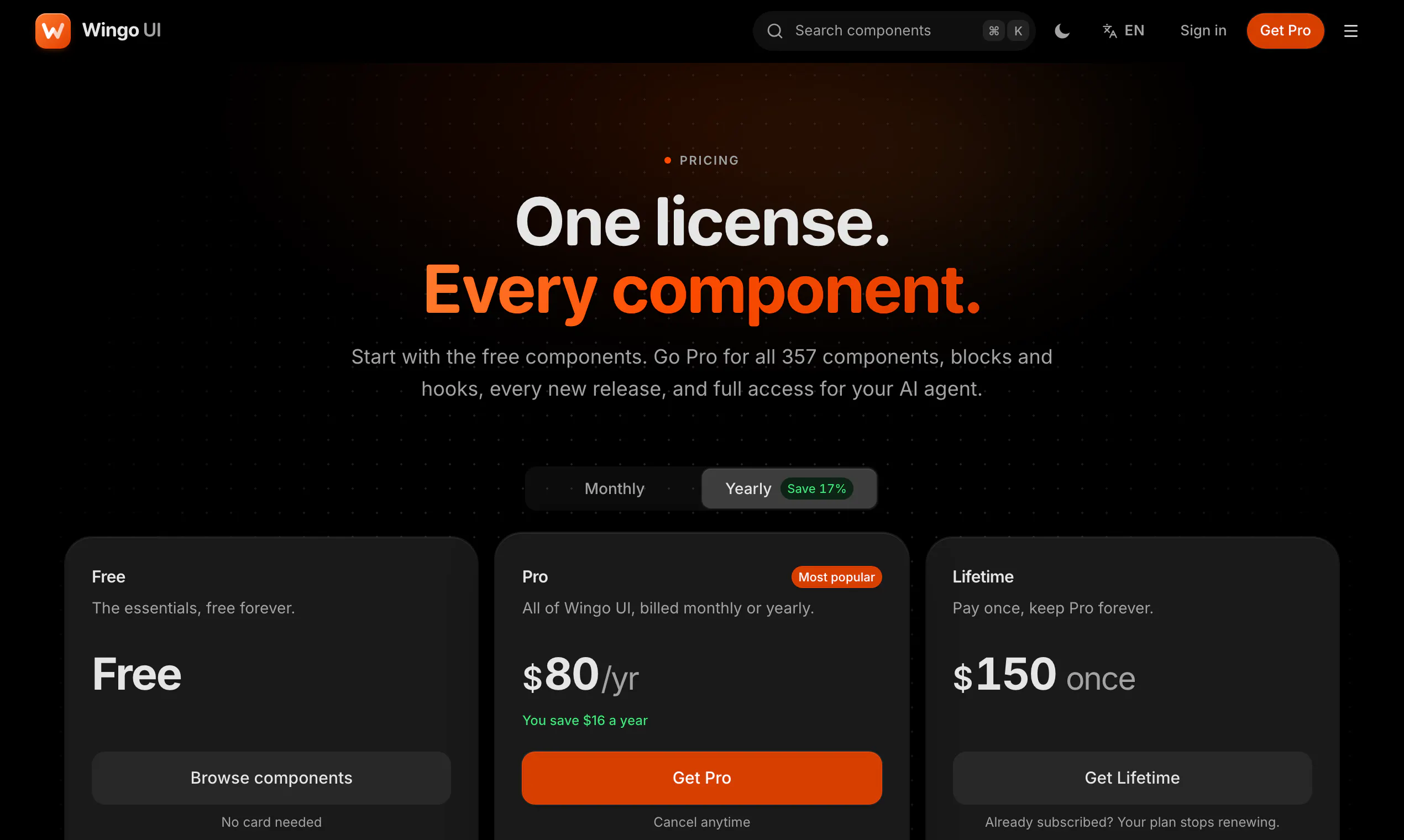 Wingo UI gallery image