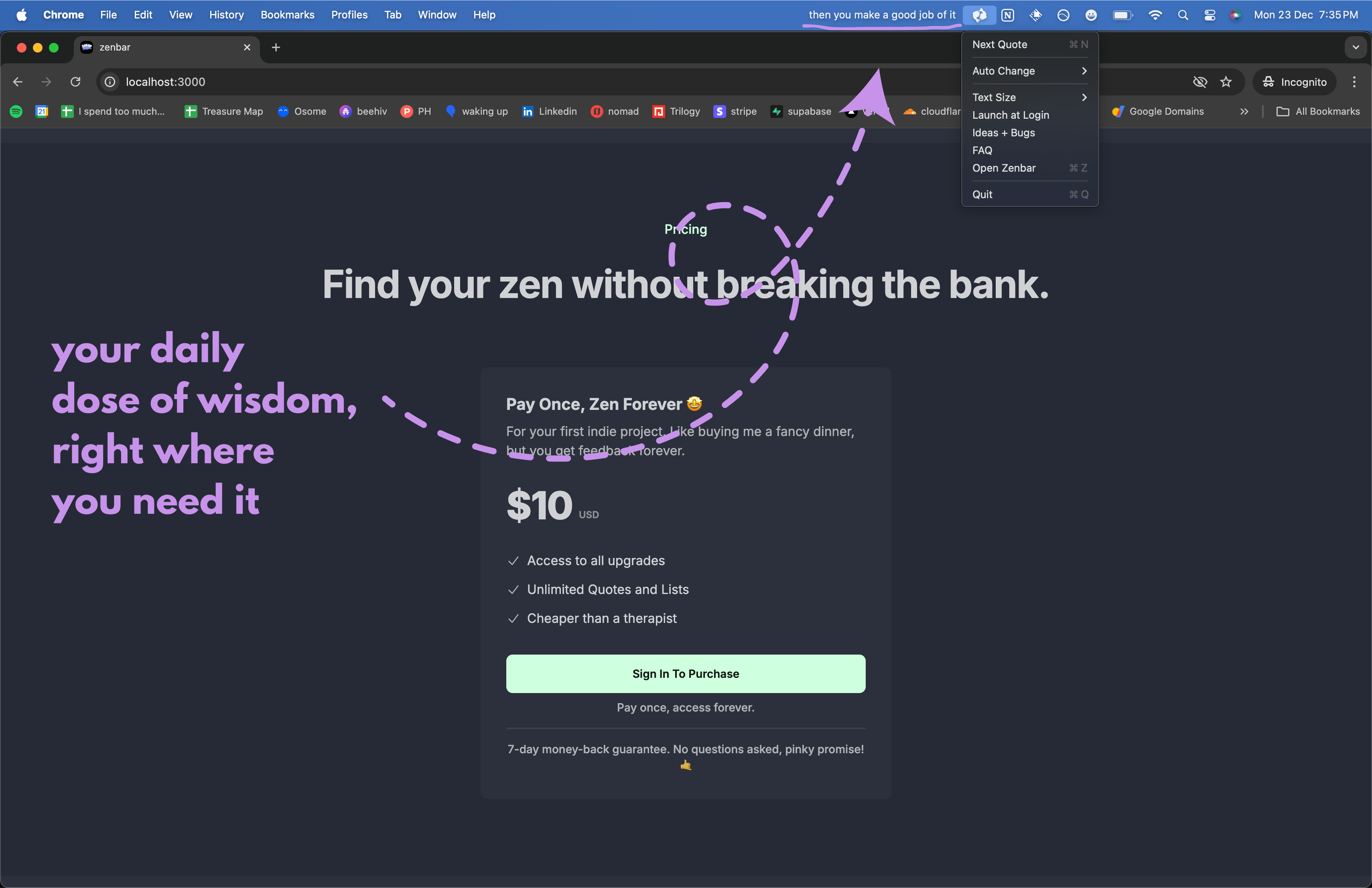 zenbar gallery image