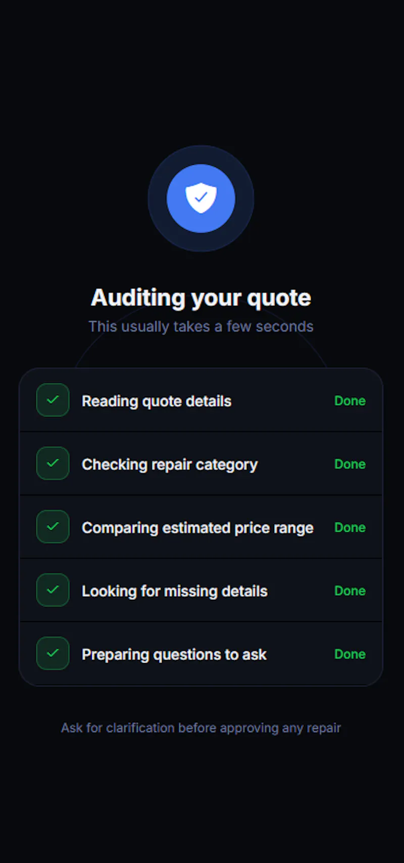 QuoteShield screenshot 2