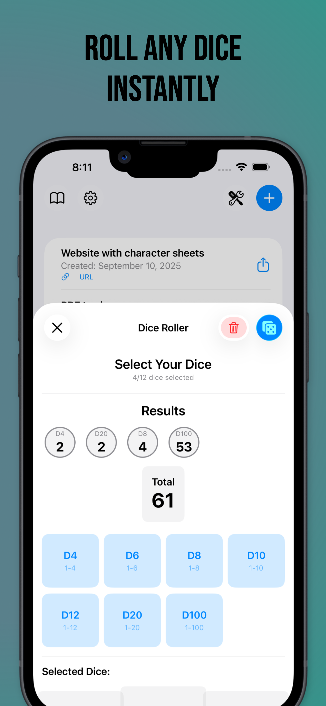 Sage RPG - Manage your TTRPG games and tools on all Apple Platforms medya 5