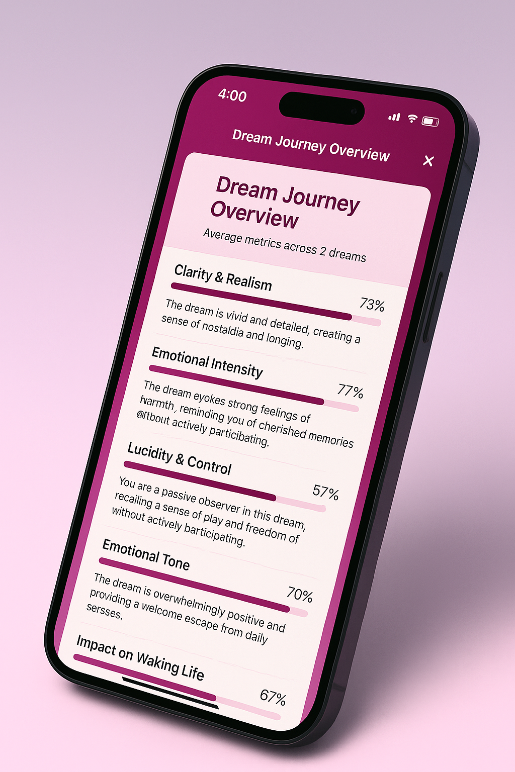 Mydreams - Registra, rivisita e rifletti facilmente sui tuoi sogni. media 5