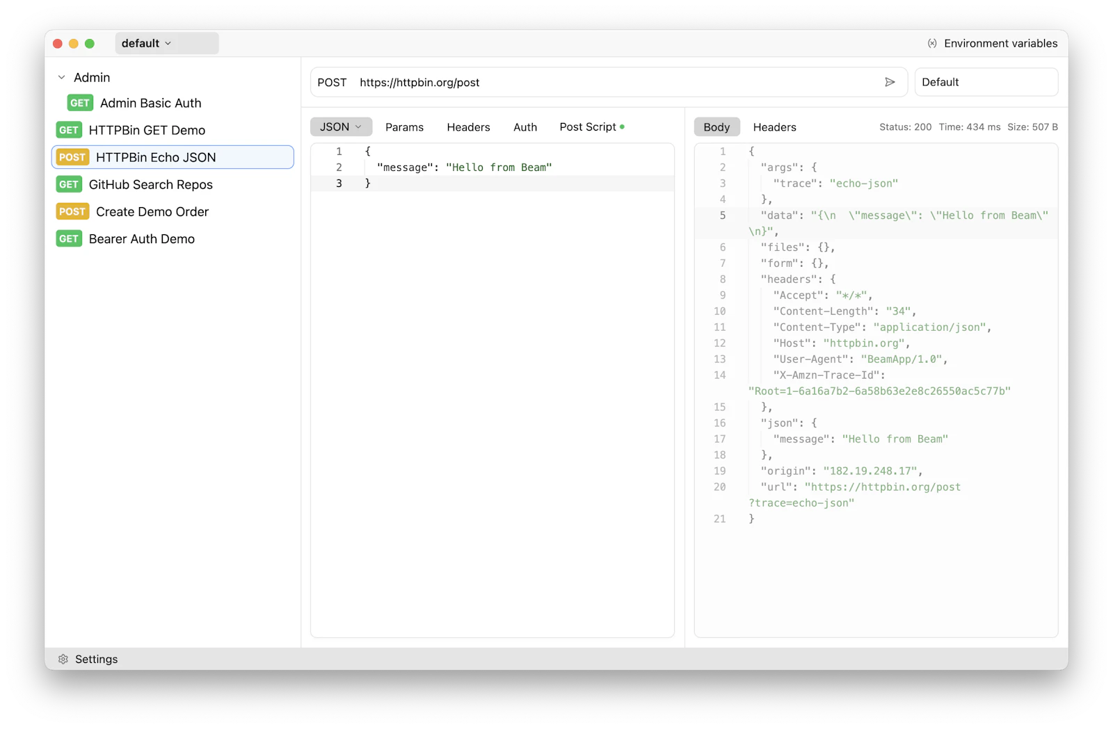 Beam screenshot 1