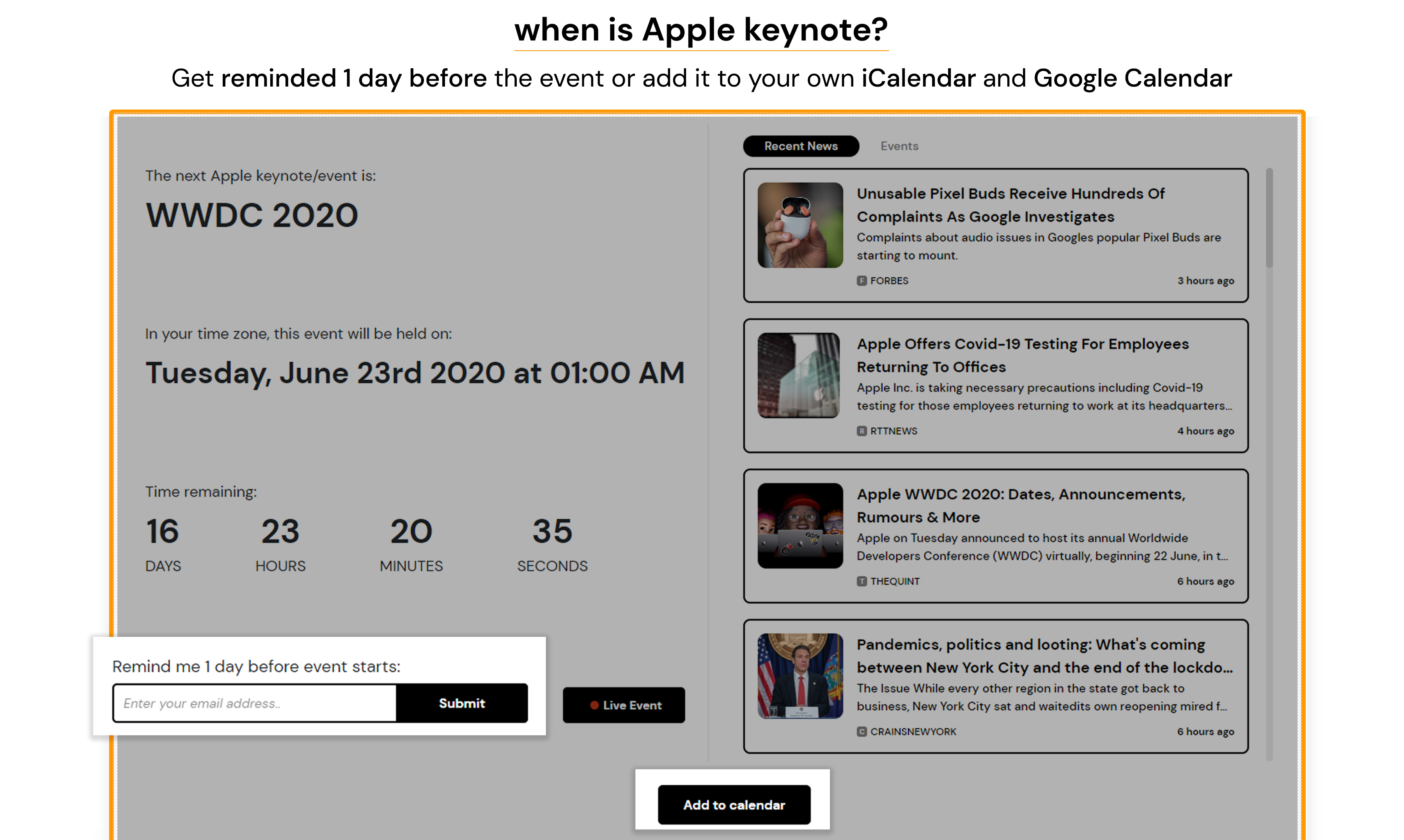 when is Apple keynote? gallery image