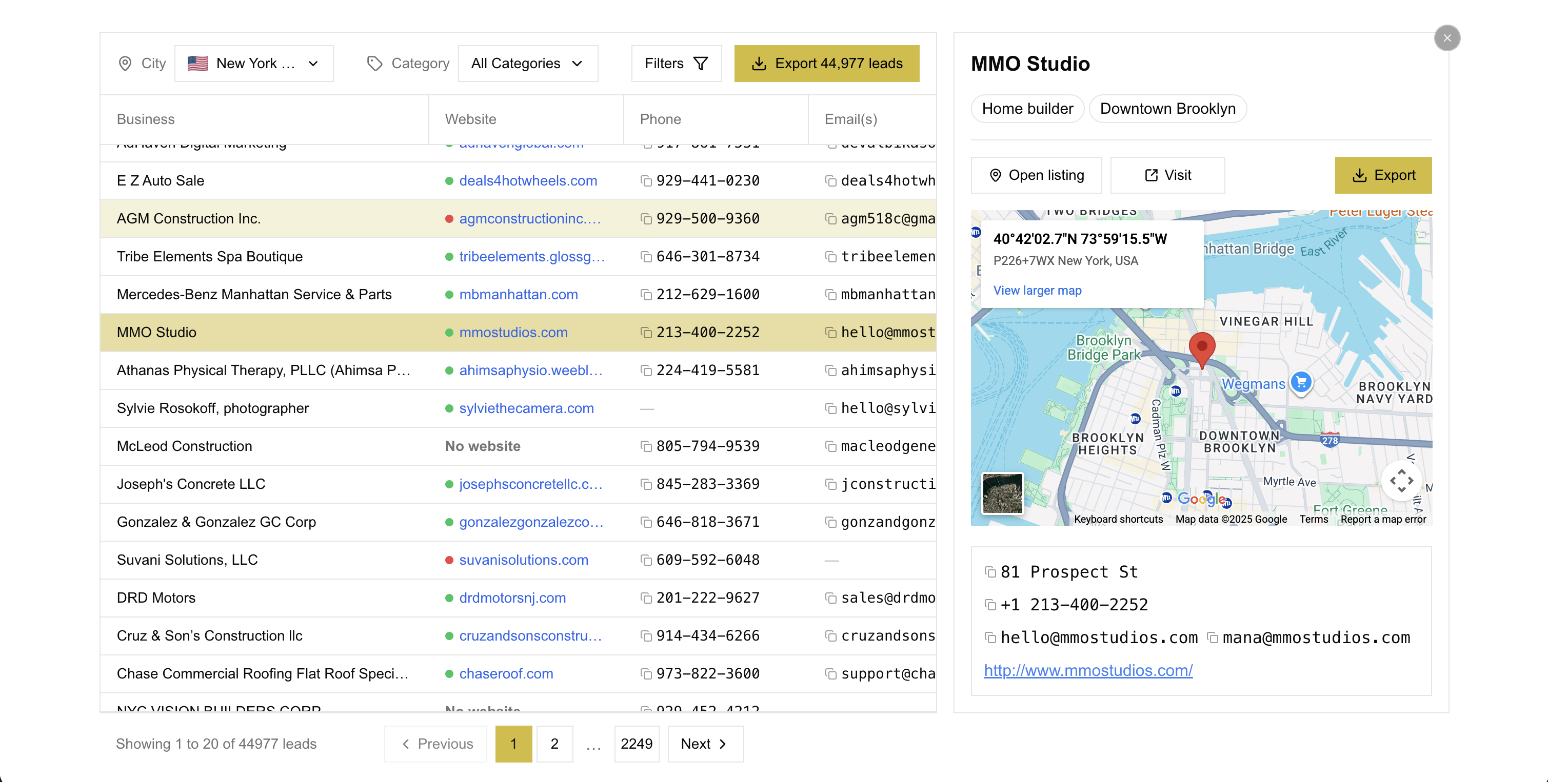 LeadRow.io - Main product screenshot demonstrating key features and user interface
