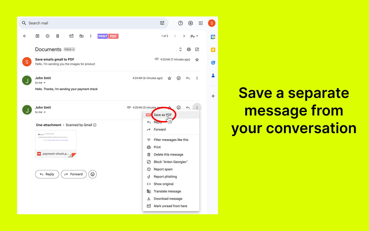 Enregistrer les e-mails de Gmail sous le nom de PDF media 2