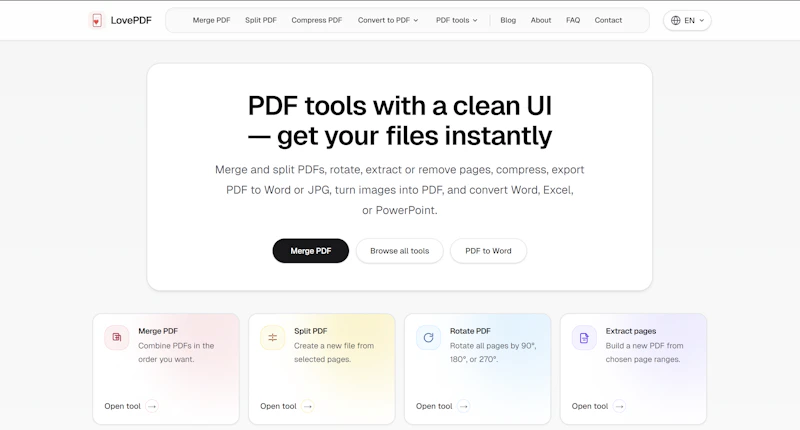 LovePDF screenshot 1