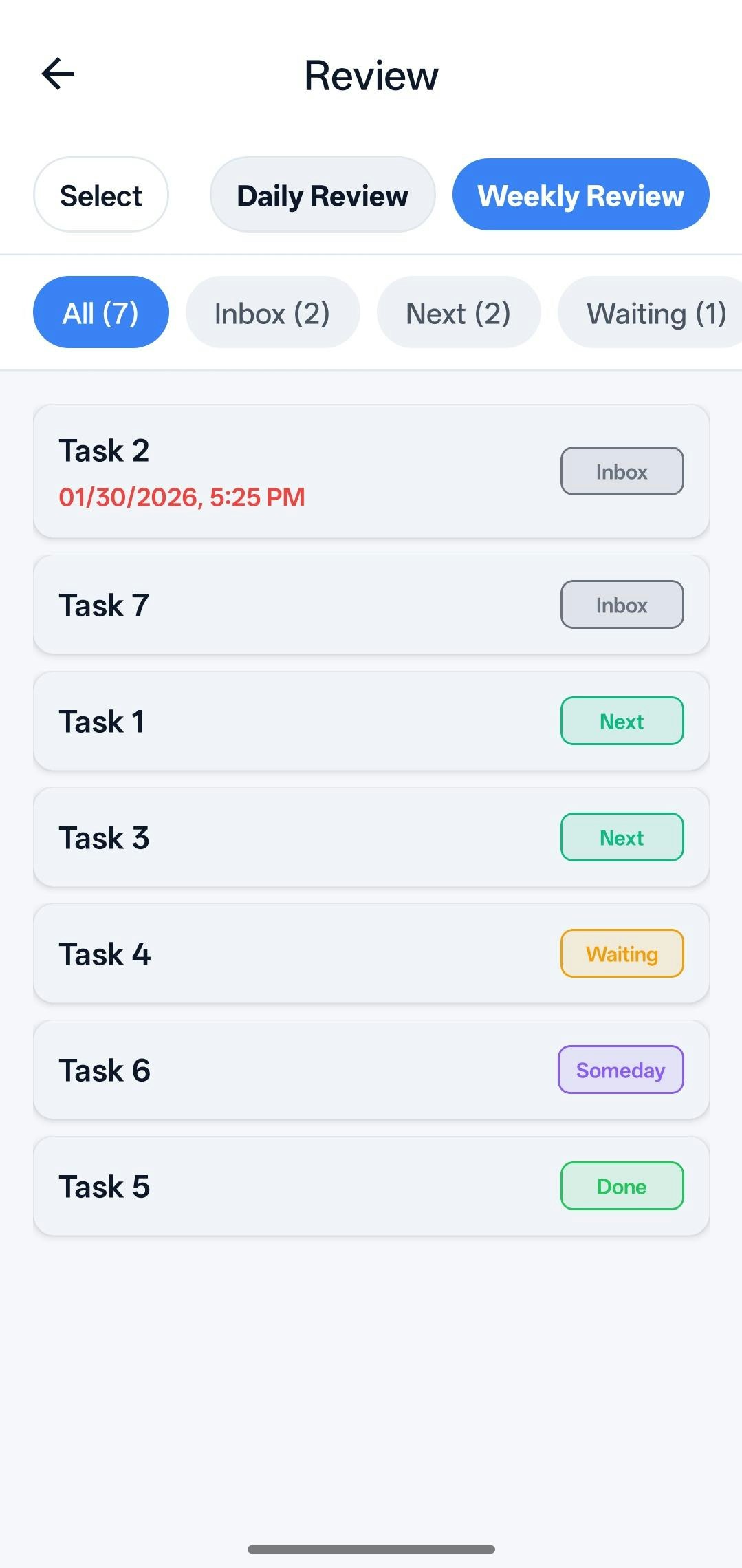 Mindwtr - Screenshot 3 showing product features and functionality