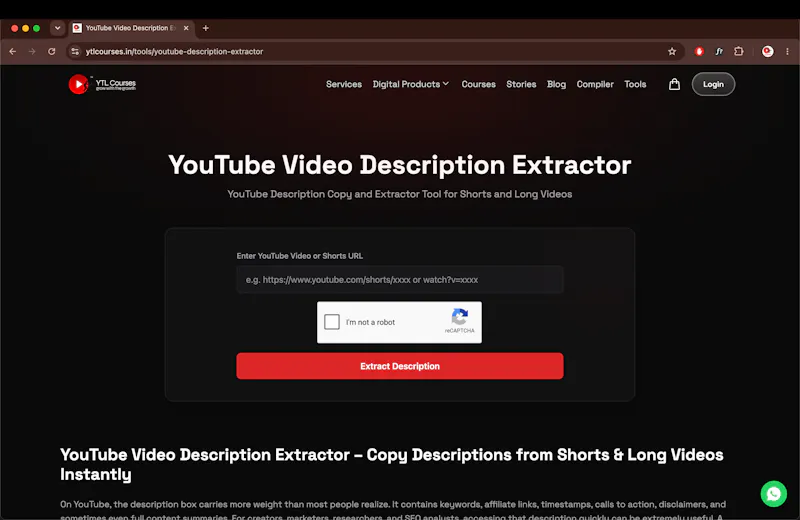 YouTube Description Extractor PRO screenshot 3
