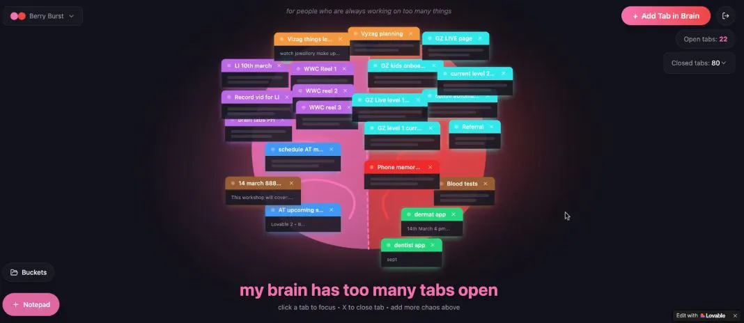 My Brain Has Too Many Tabs Open 项目横幅