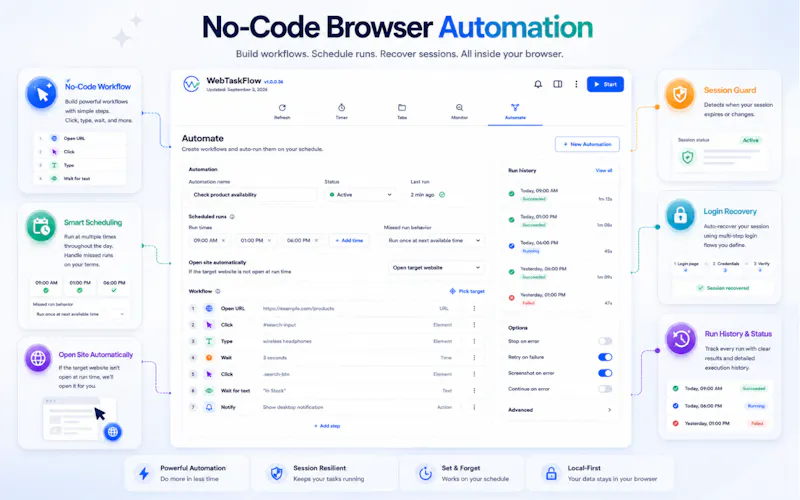WebTaskFlow screenshot 1