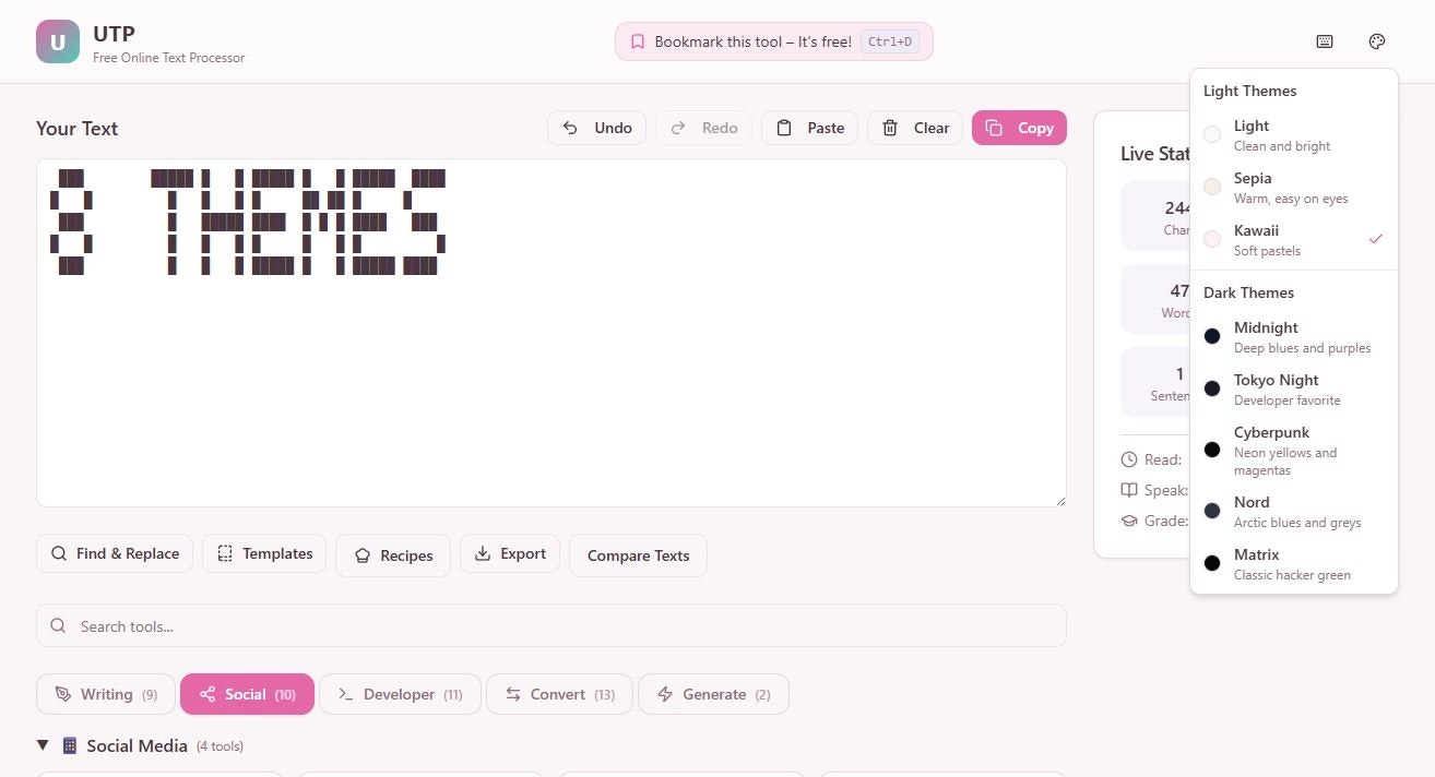 UTP (Ultimate Text Processor)  - Screenshot 5 showing product features and functionality