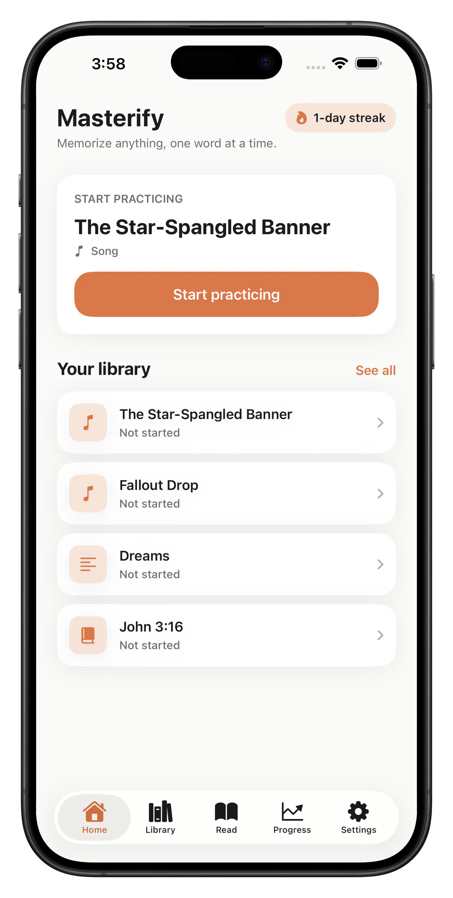 Masterify: recall and delivery, out loud 截图 1