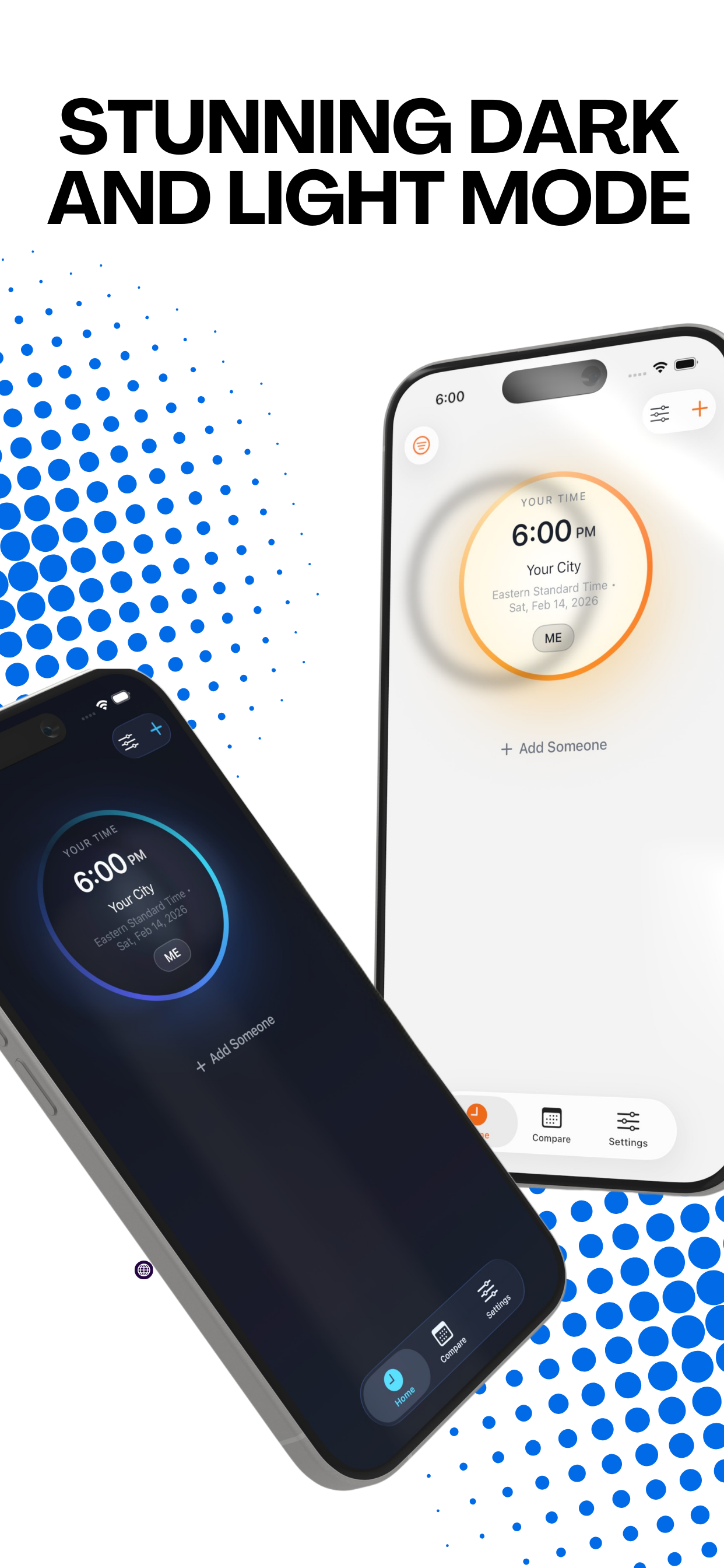 Compare Timezones - Celeste - Main product screenshot demonstrating key features and user interface