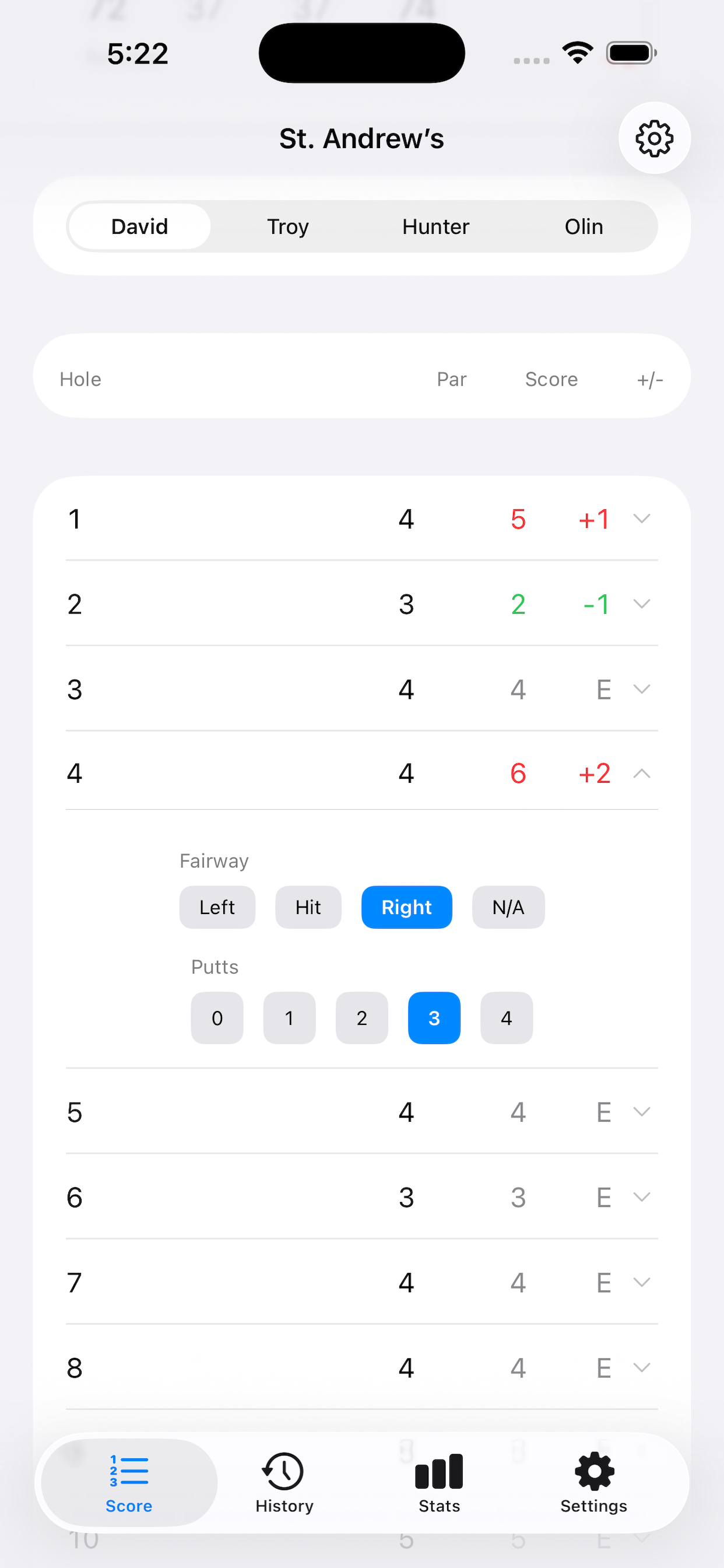 SwipeScore gallery image